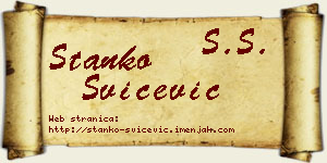 Stanko Svičević vizit kartica